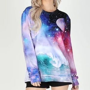 Galaxy Wave Long Sleeve BFT—Blackmilk Clothing (Limited)